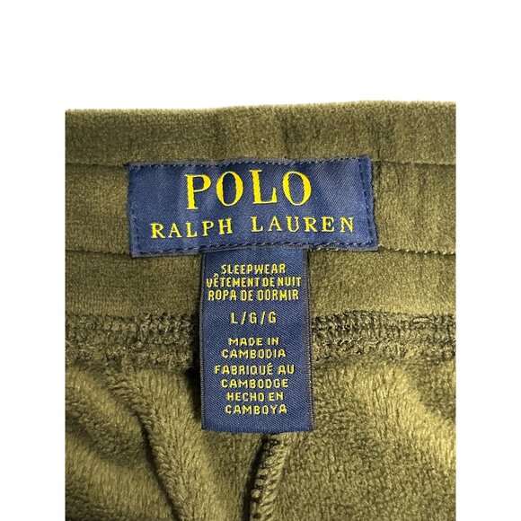 Polo Ralph Lauren Olive Green Sleepwear Pants L Polyester/Spandex Blend - Picture 3 of 7